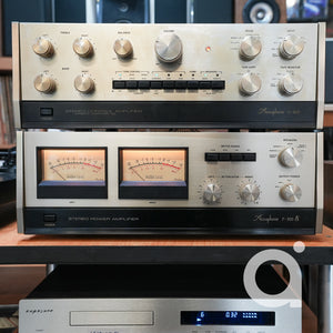 Accuphase c-200S Stereo Control Center + P-300S Stereo Power Amplifier (UPGRADED) 5-way Binding post + IEC Plug