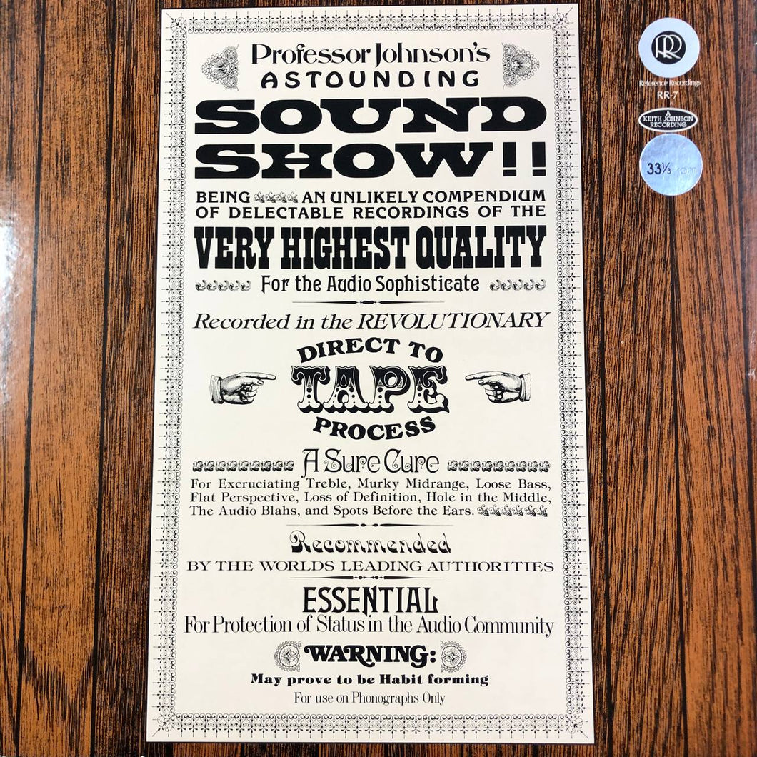 Professor's John's Astounding Show Reference Recording
